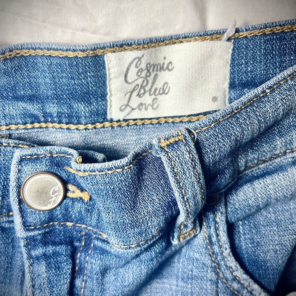 Cosmic Blue Love Denim Shorts - Picture 4 of 4